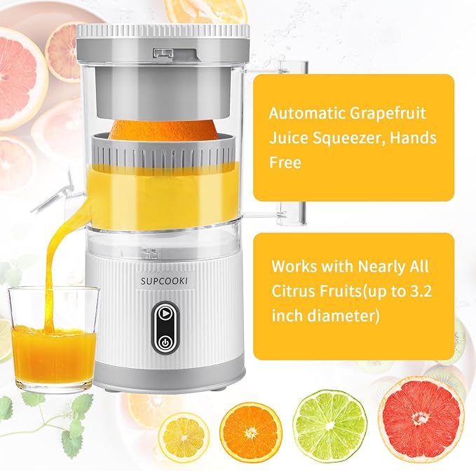 Rechargeable Juicer Machine with USB Cable and Cleaning Brush